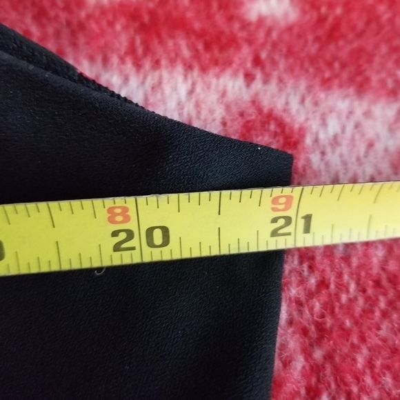 Womens Midi Dress Size 14 Black Red Floral Cowlneck Whimsigoth Fairy Grunge Y2K - Picture 7 of 11